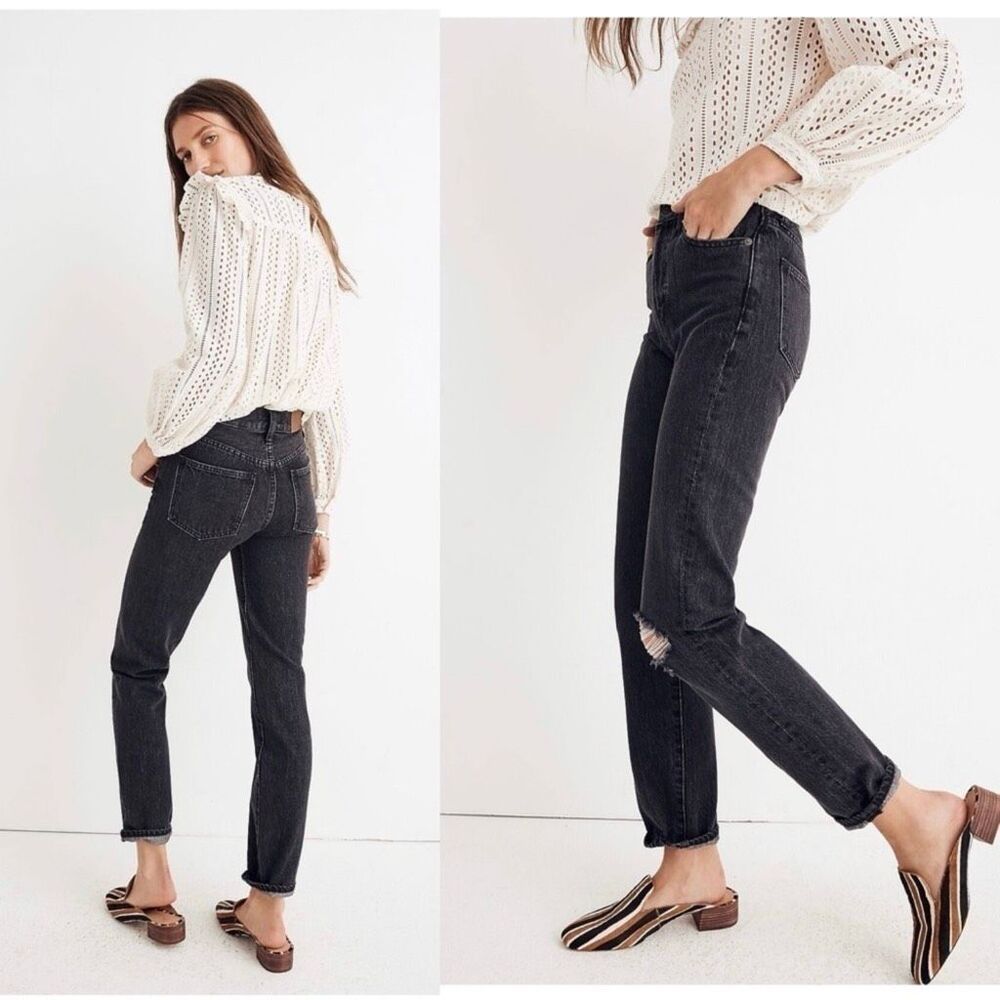 Madewell The Perfect Vintage Jeans Knee Rip Roxstone Wash 25 Women